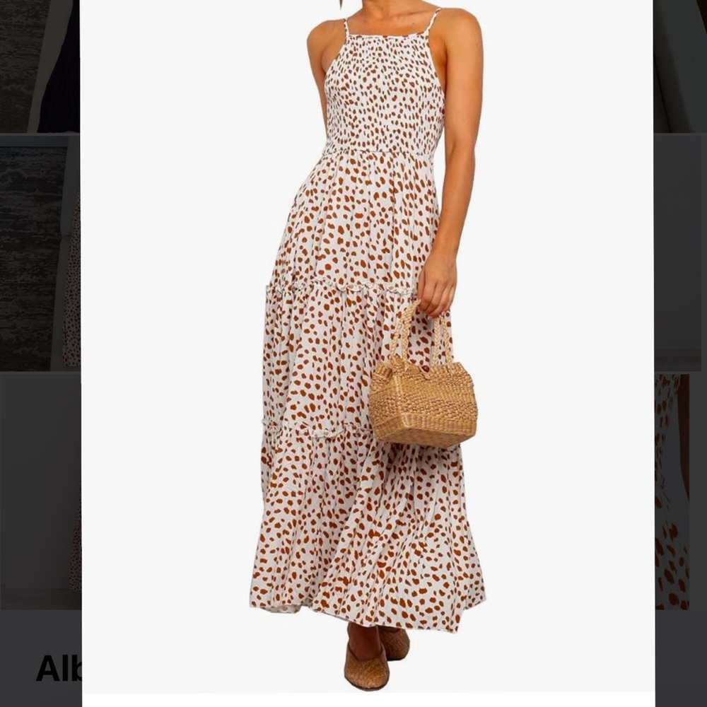 Spaghetti Strap Smocked Tiered Maxi Dress - Picture 2 of 6